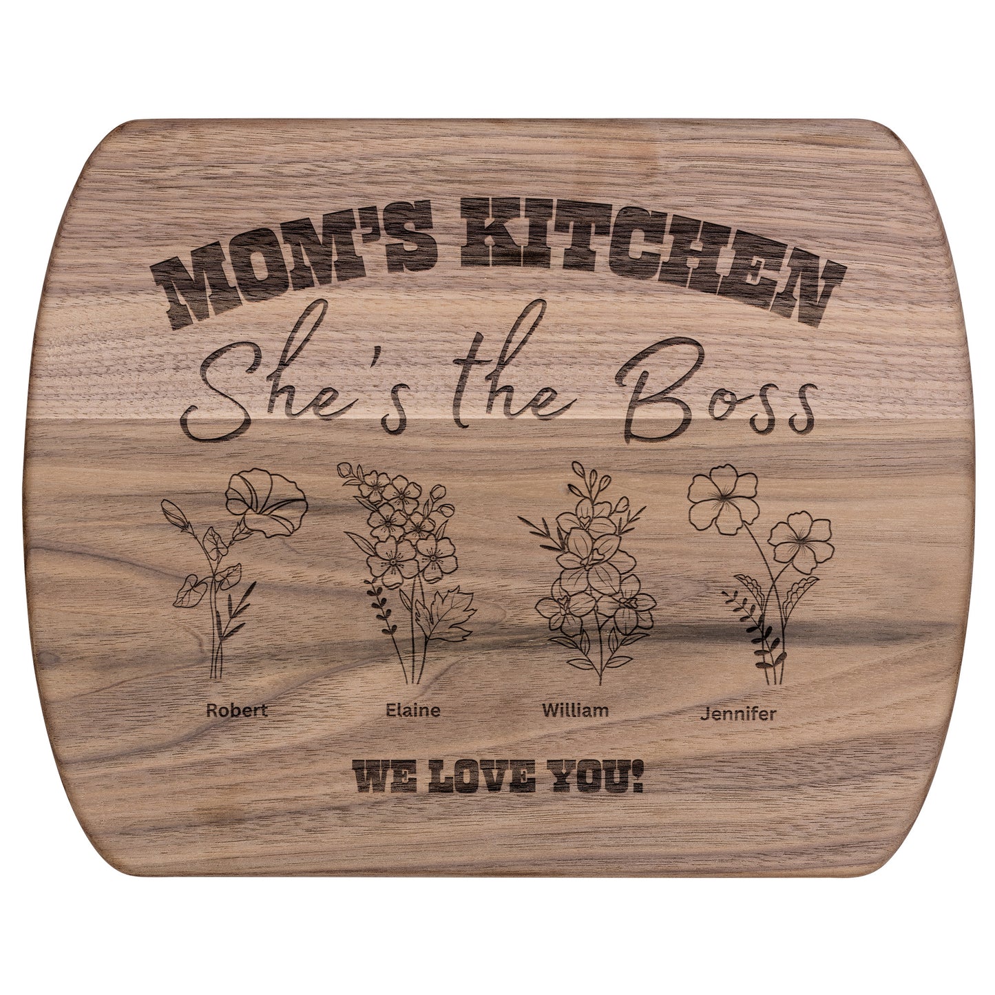 Moms Kitchen, She's the Boss Cutting Board