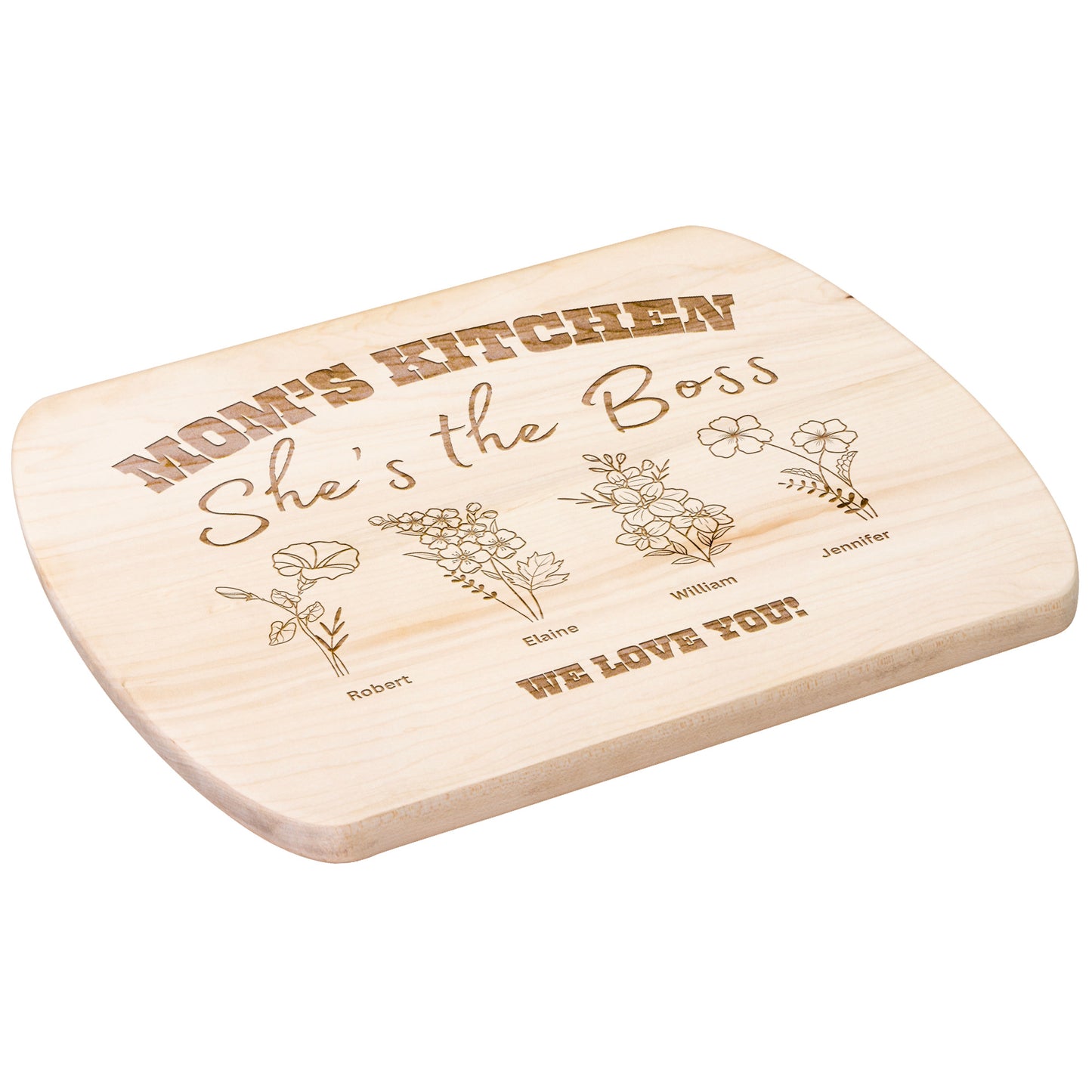 Moms Kitchen, She's the Boss Cutting Board