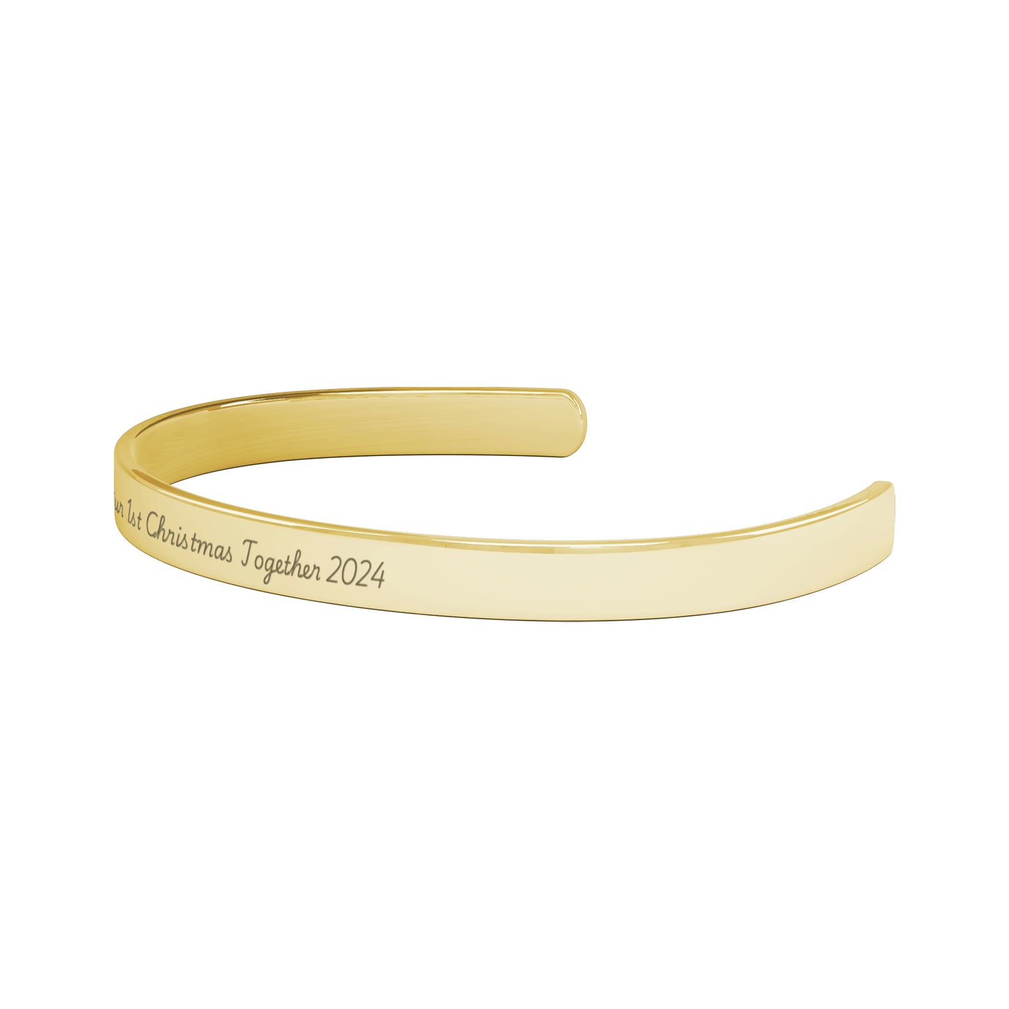 Personalized 18K Gold, Rose Gold, or Silver Cuff Bracelet