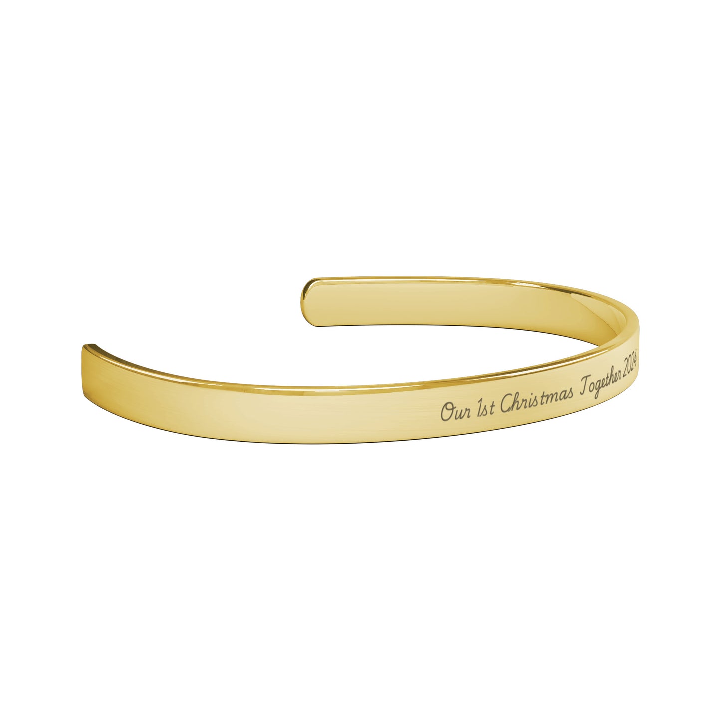 Personalized 18K Gold, Rose Gold, or Silver Cuff Bracelet