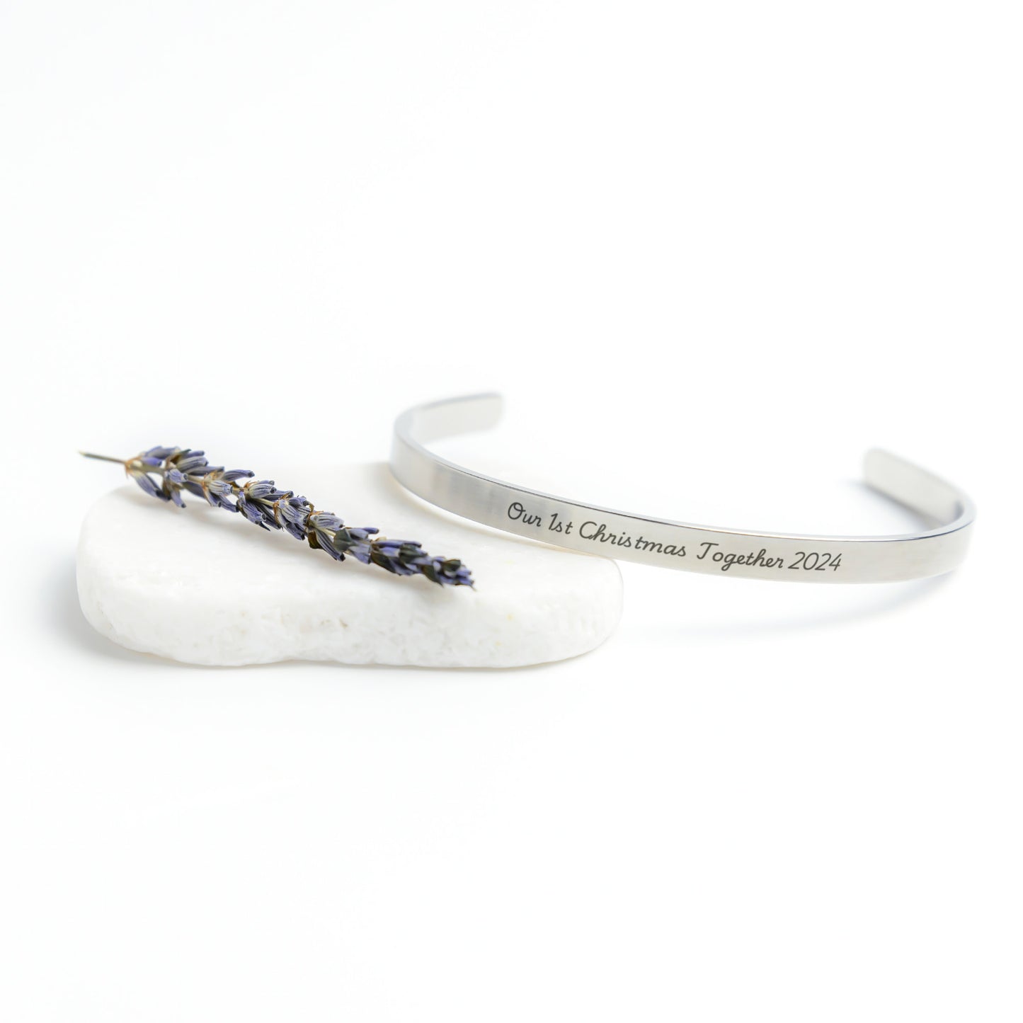 Personalized 18K Gold, Rose Gold, or Silver Cuff Bracelet