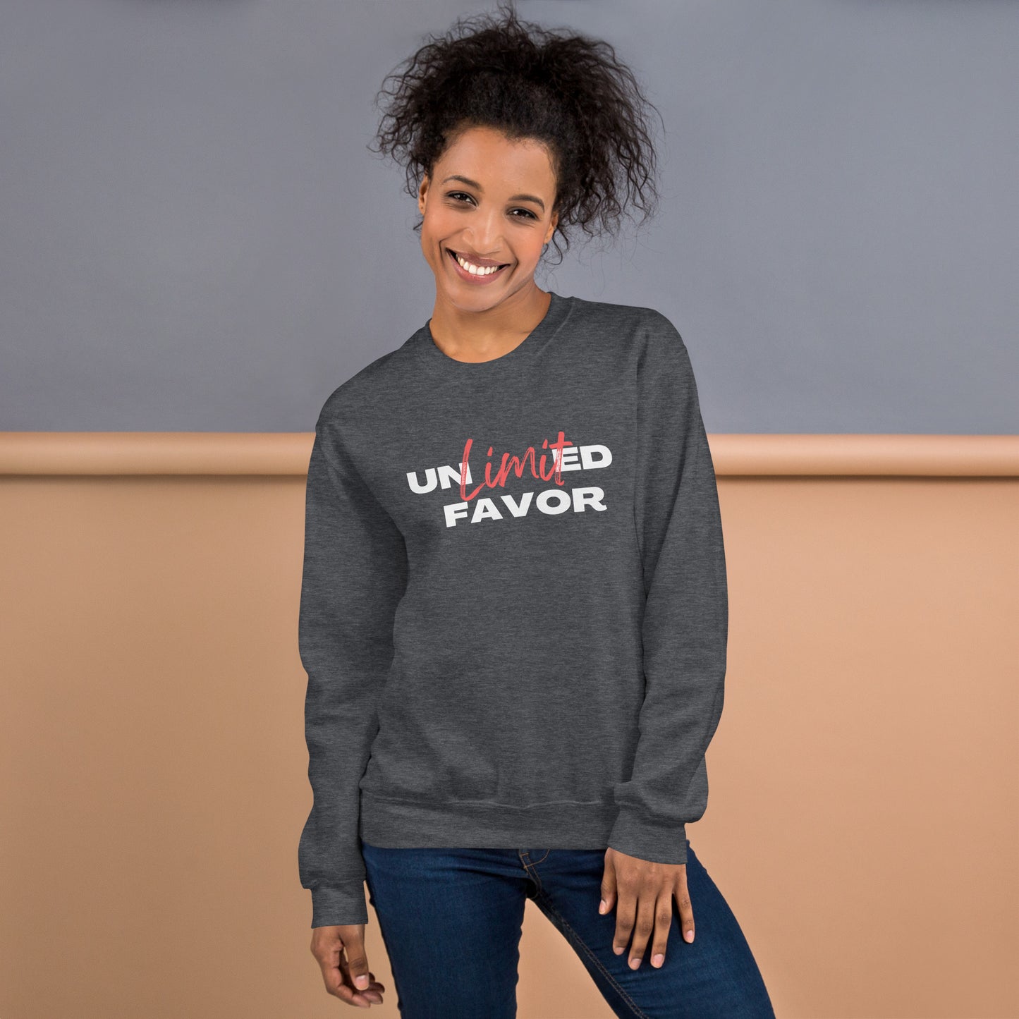 Unlimited Favor Christian Unisex Sweatshirt