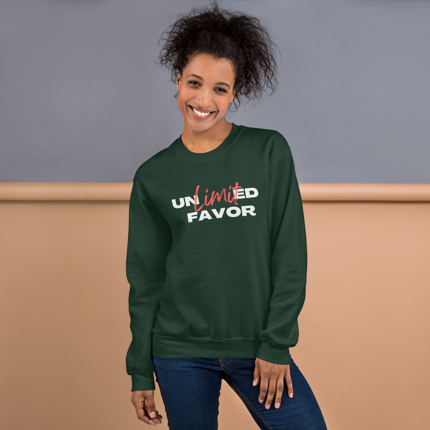 Unlimited Favor Christian Unisex Sweatshirt