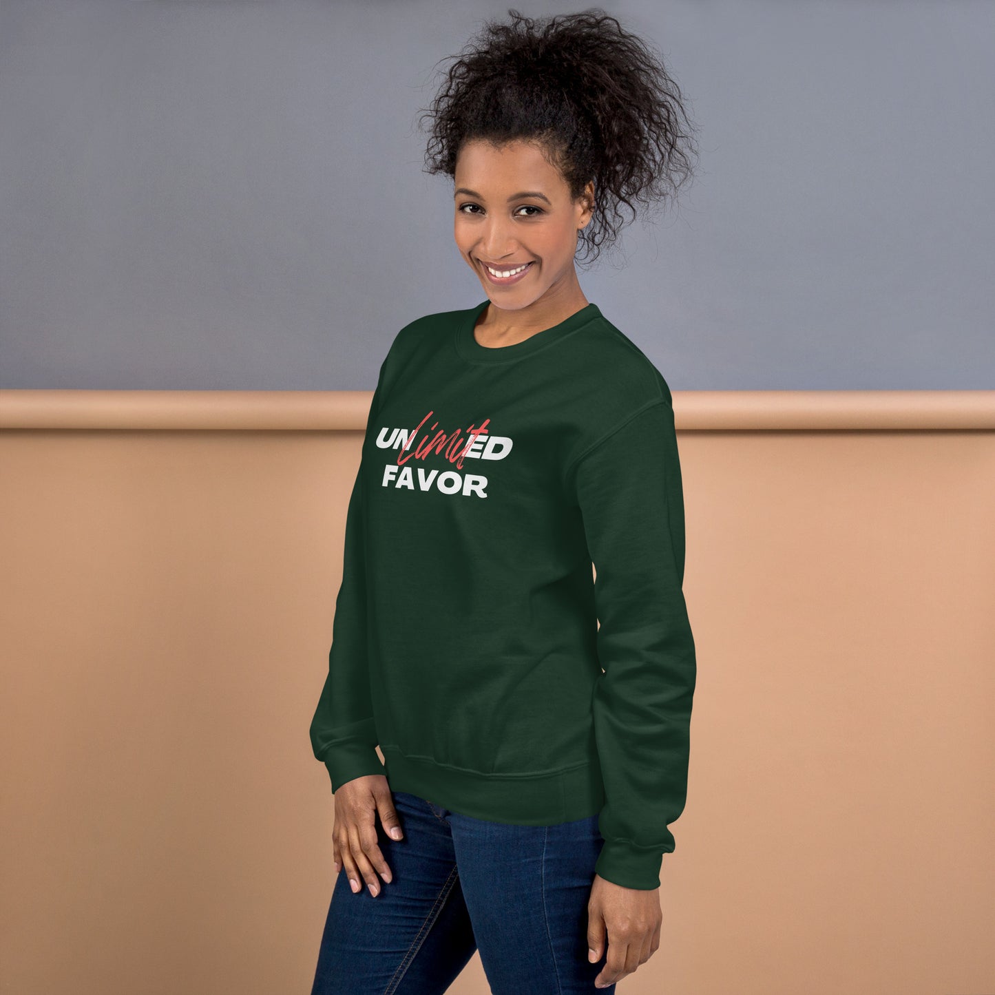 Unlimited Favor Christian Unisex Sweatshirt