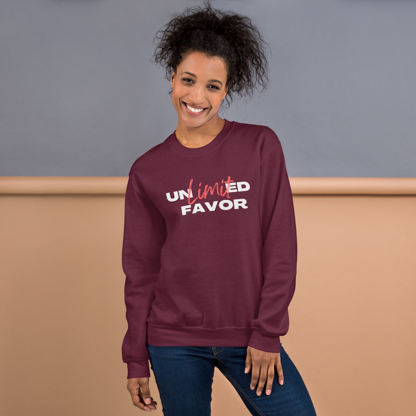 Unlimited Favor Christian Unisex Sweatshirt