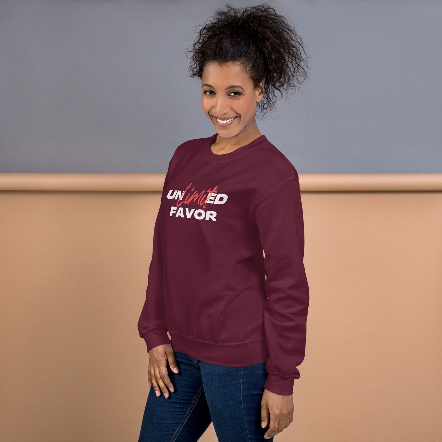 Unlimited Favor Christian Unisex Sweatshirt