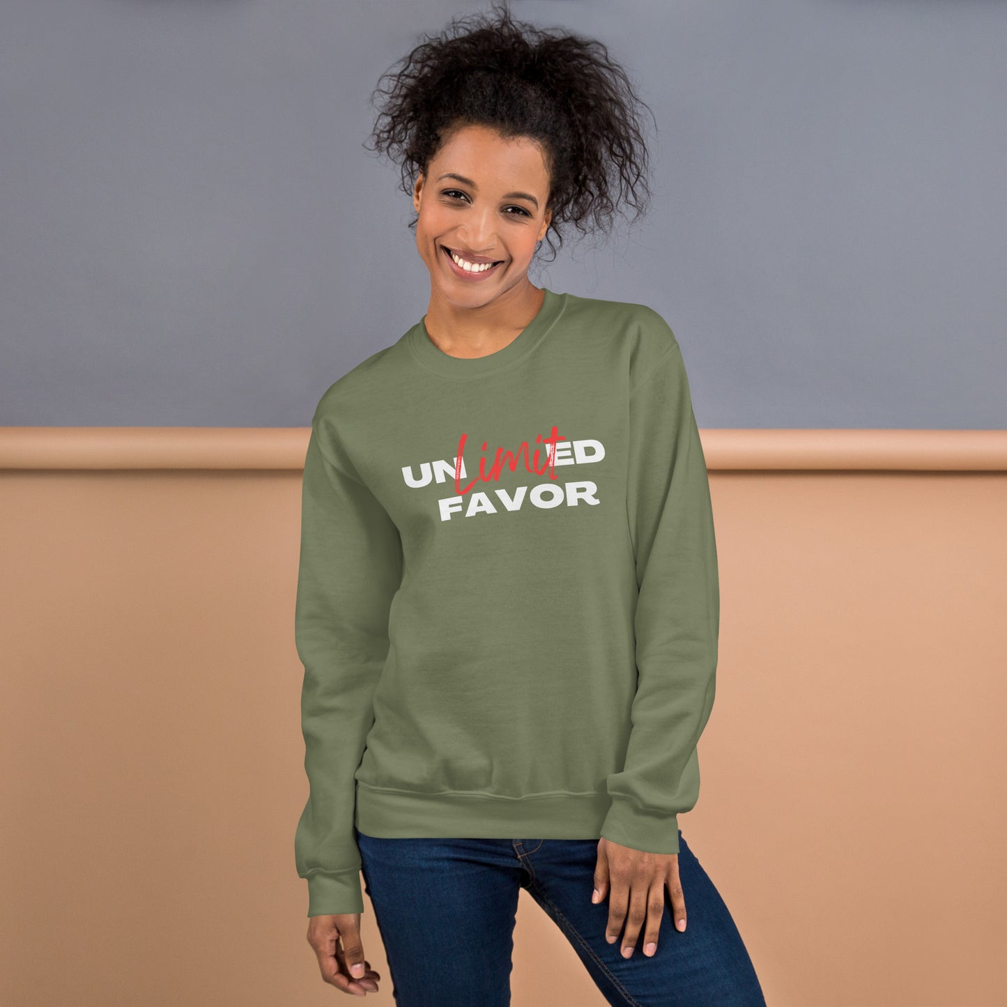 Unlimited Favor Christian Unisex Sweatshirt