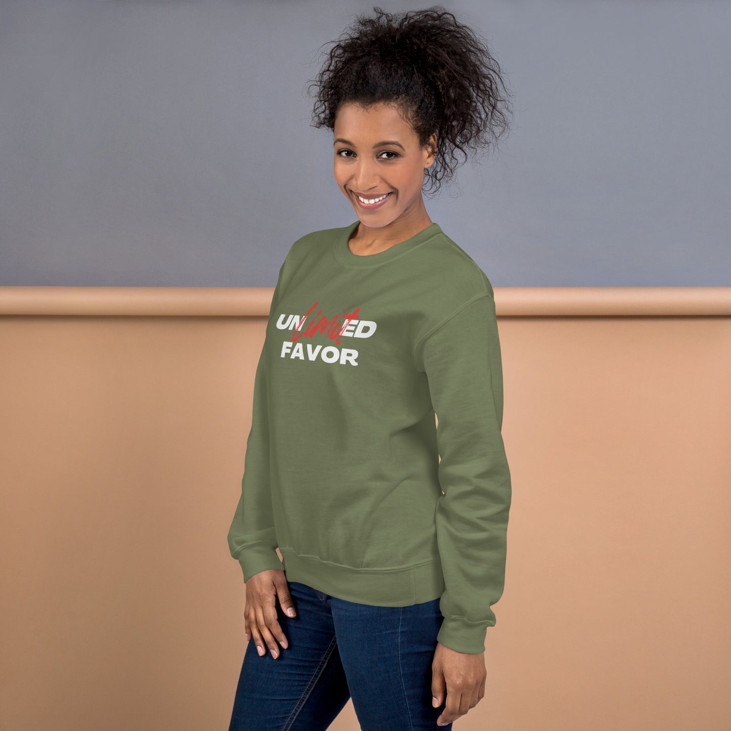 Unlimited Favor Christian Unisex Sweatshirt