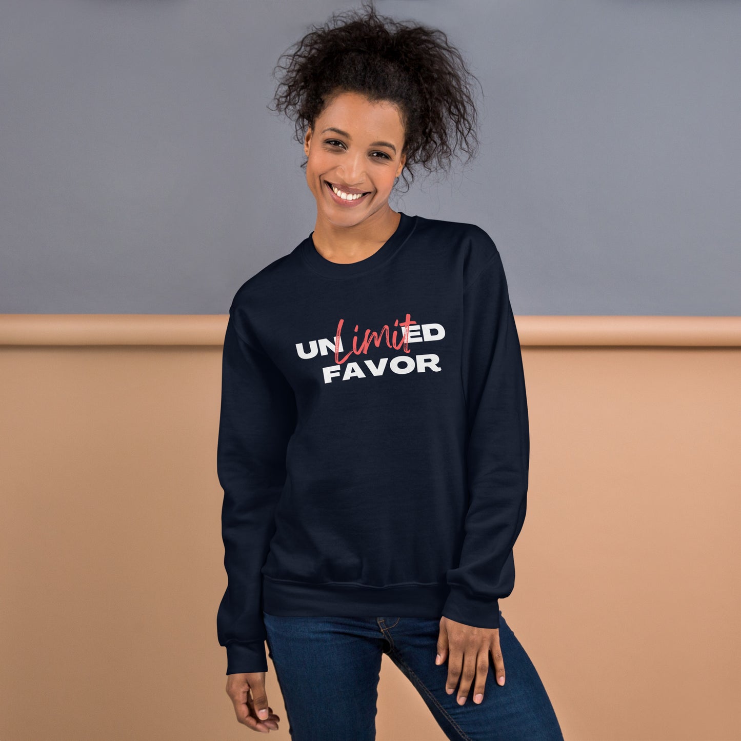 Unlimited Favor Christian Unisex Sweatshirt