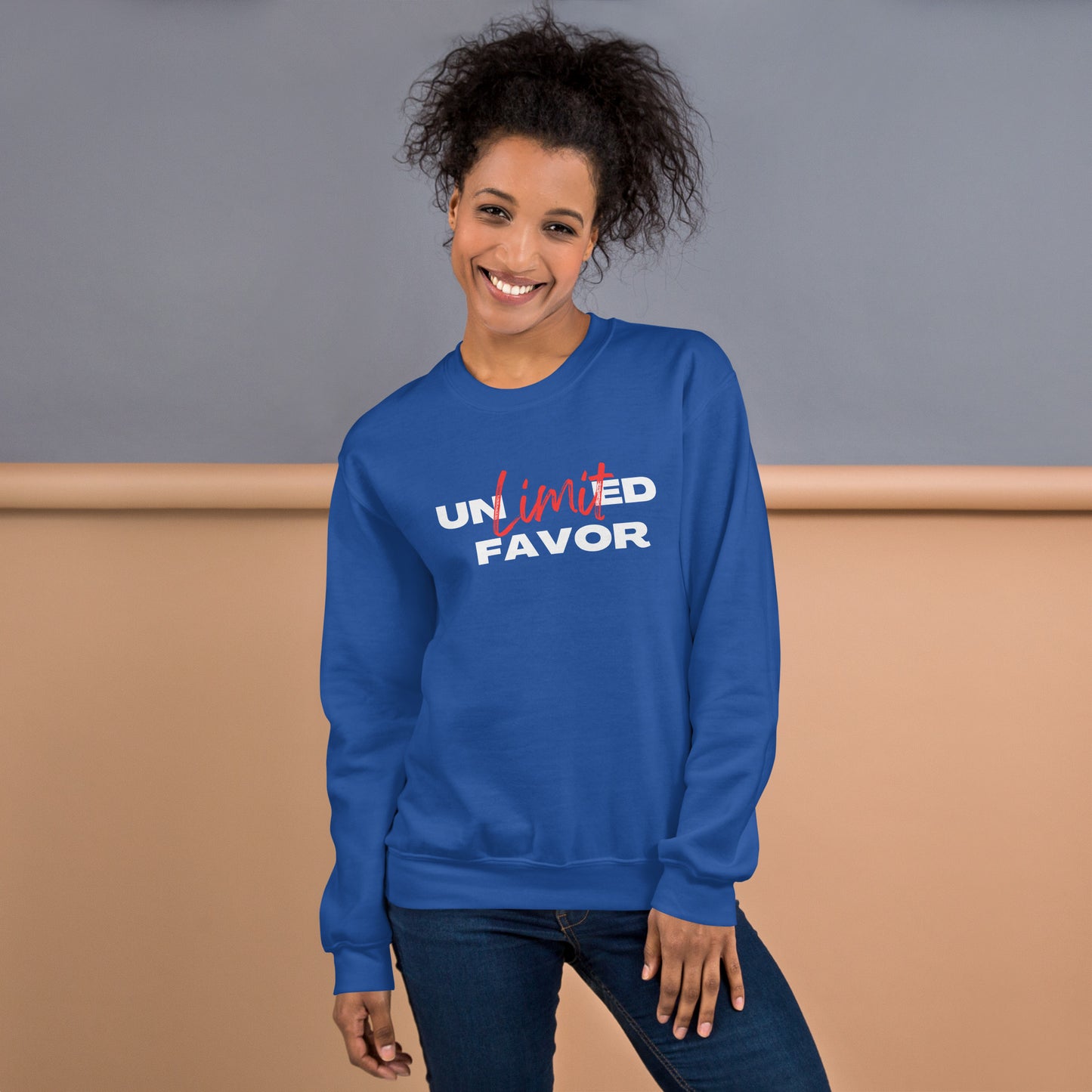 Unlimited Favor Christian Unisex Sweatshirt