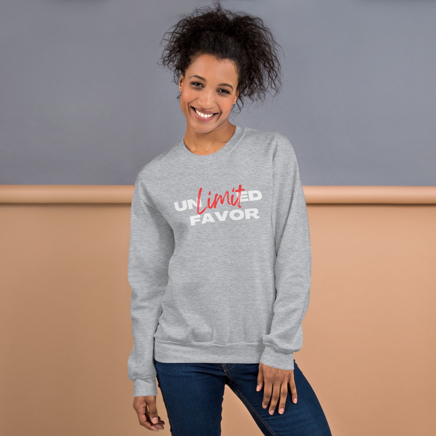 Unlimited Favor Christian Unisex Sweatshirt