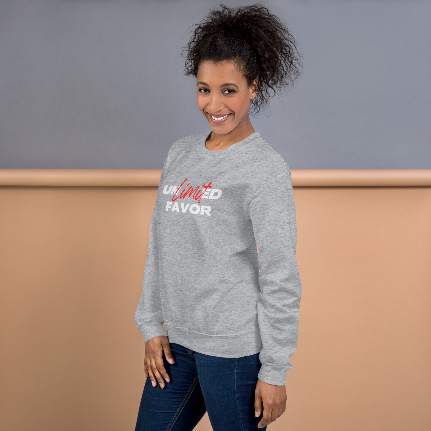 Unlimited Favor Christian Unisex Sweatshirt