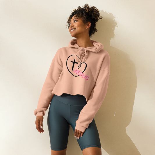 Jesus in My Heart Crop Hoodie