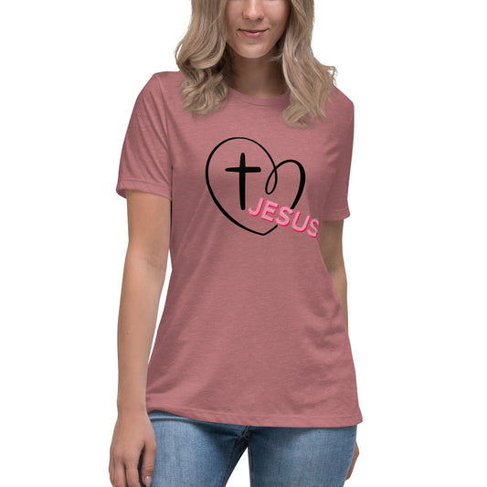 Jesus in My Heart Women's Relaxed T-Shirt