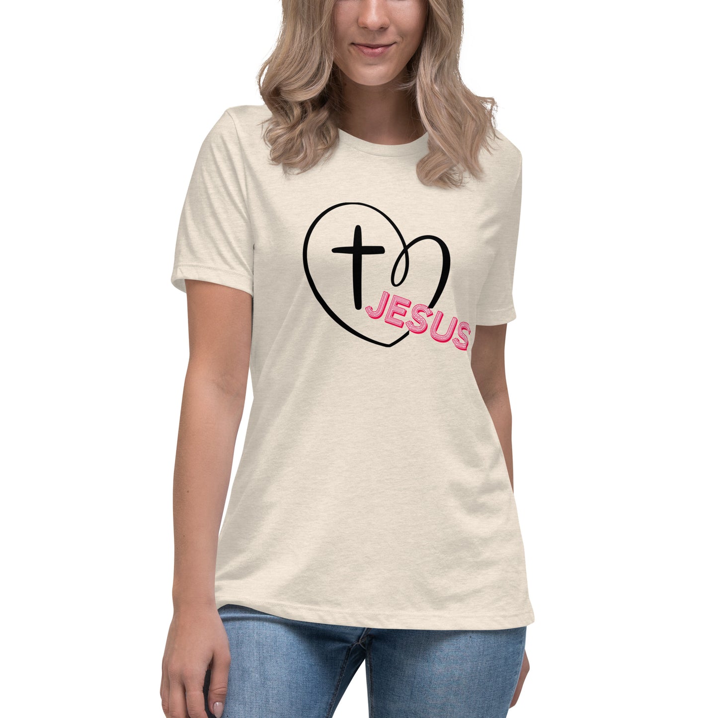 Jesus in My Heart Women's Relaxed T-Shirt